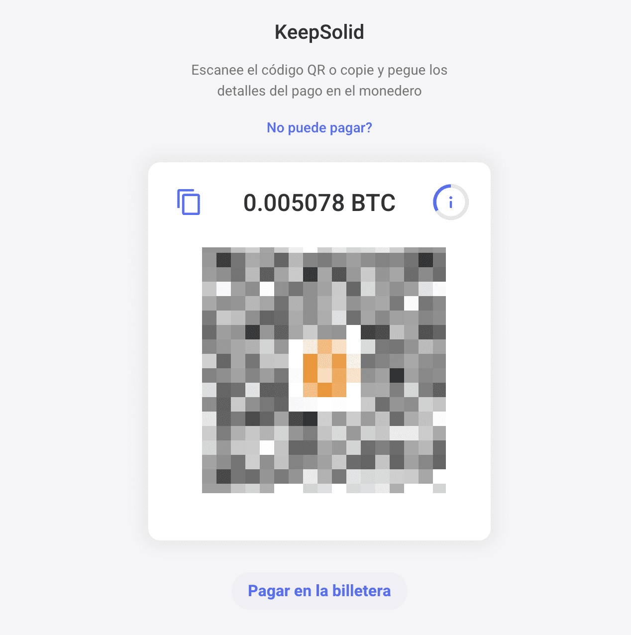 Scan your QR-code and complete your VPN payment with bitcoin or any other cryptocurrency in your wallet