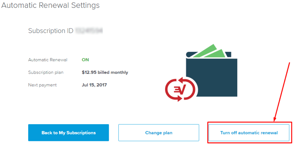expressvpn Turn off automatic renewal