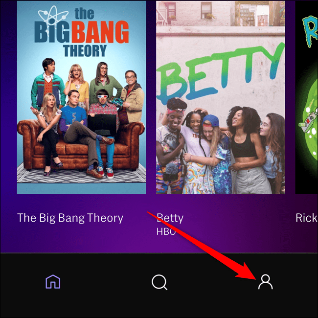 Select the profile tab