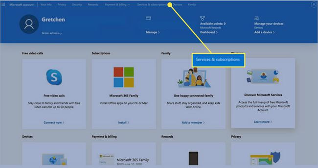 Services and subscriptions