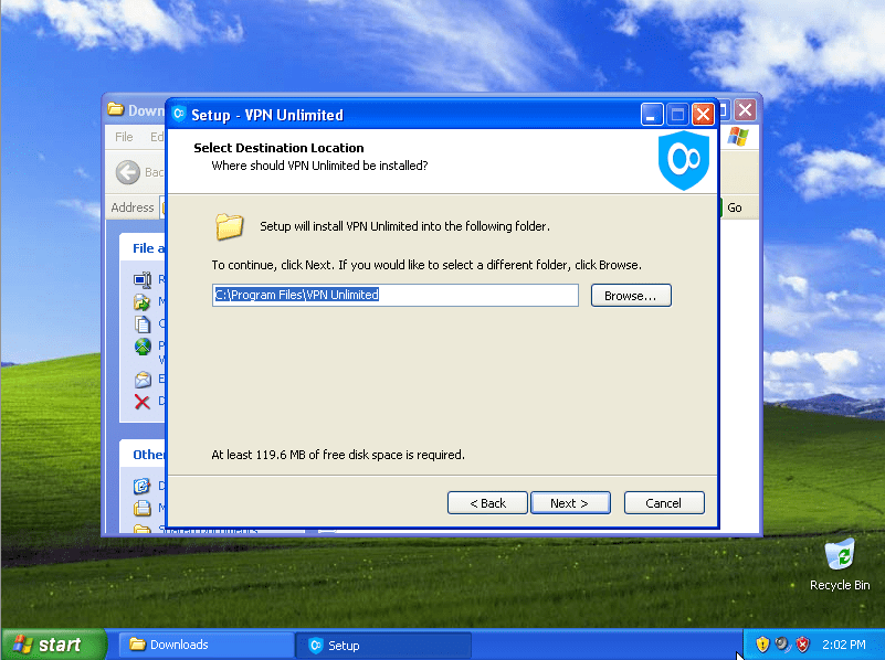 Install the VPN program on Windows XP SP3 PC